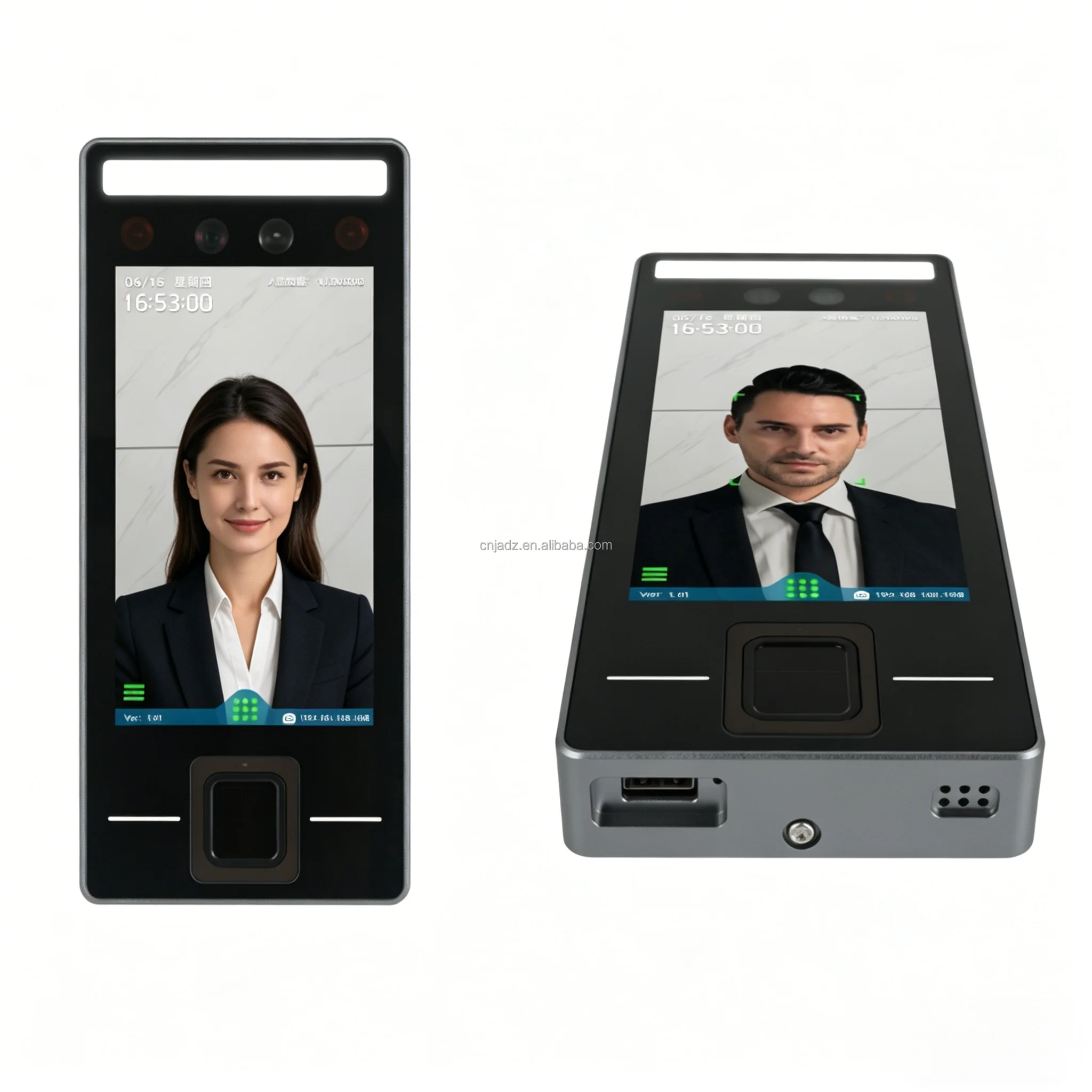 5.5-inch QR Code Palm Vein Fingerprint&Face Biometric Recognition Access Control Attendance&Intercom Terminal With TCP/IP&WIFI