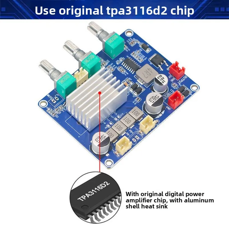 SOTAMIA TPA3116 الصوت مكبر كهربائي مجلس ثنائي القناة 50 واط * 2 عالية الطاقة عالية الدقة وحدة الصوت DC12 15 فولت صندوق الصوت