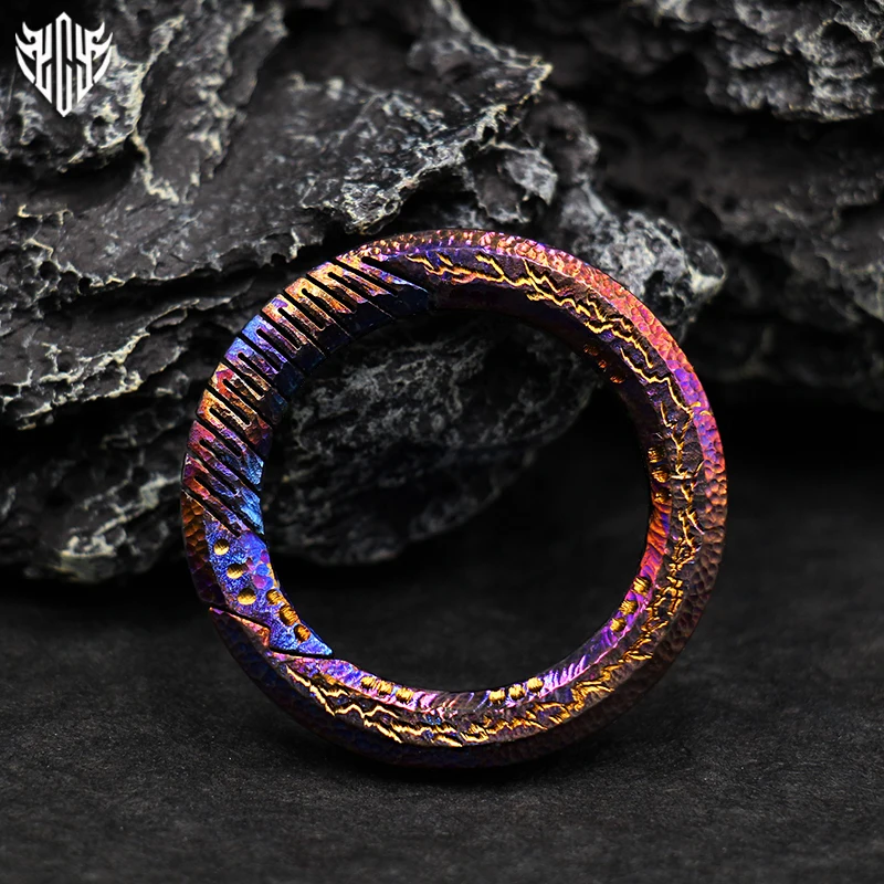 

1 шт., EDC, уличный карманный инструмент, ручная работа, автомобильный брелок из титанового сплава, автомобильный брелок для ключей премиум-класса, подвеска