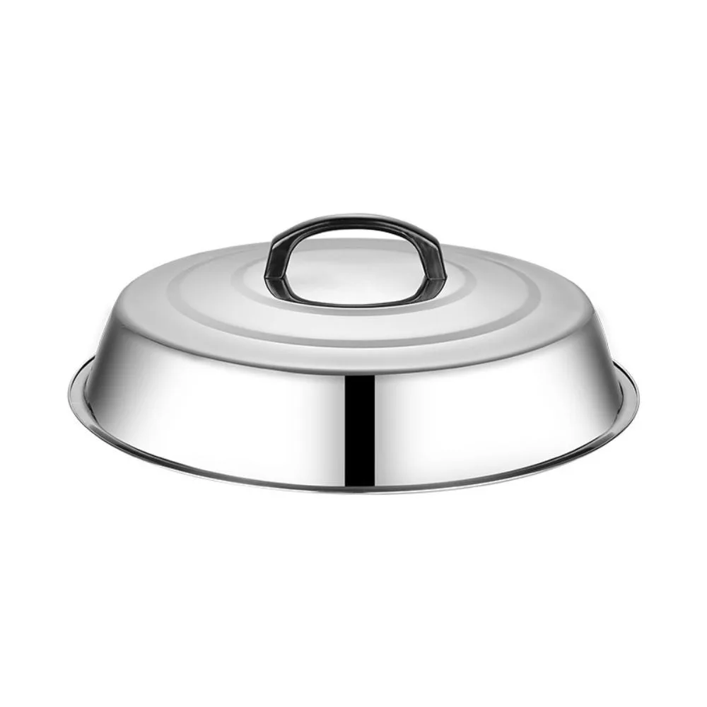 

Grill Accessories Stainless Steel Dome Pot Lid Round Universal Pot Cover Heightened Cheese Plate Lid Steak