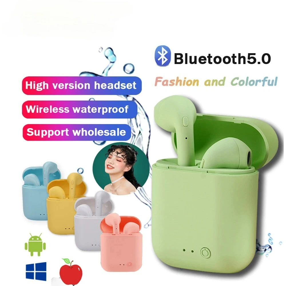 سماعات أذن TWS رياضية خارجية لاسلكية Bluetooth5.0 مع ميكروفون ستيريو للتحكم باللمس لهاتف iPhone Samsung Xiaomi