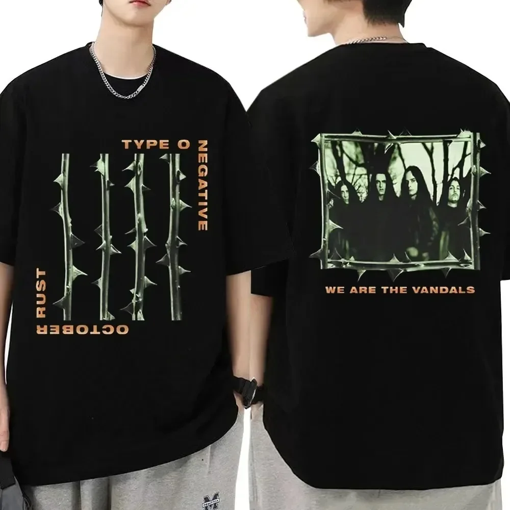 Type O Negative October Rust T Gothic Metal Rock Band T Shirt Summer Men's Pure Cottoncomfort Vintage Short Sleeve T-shirts