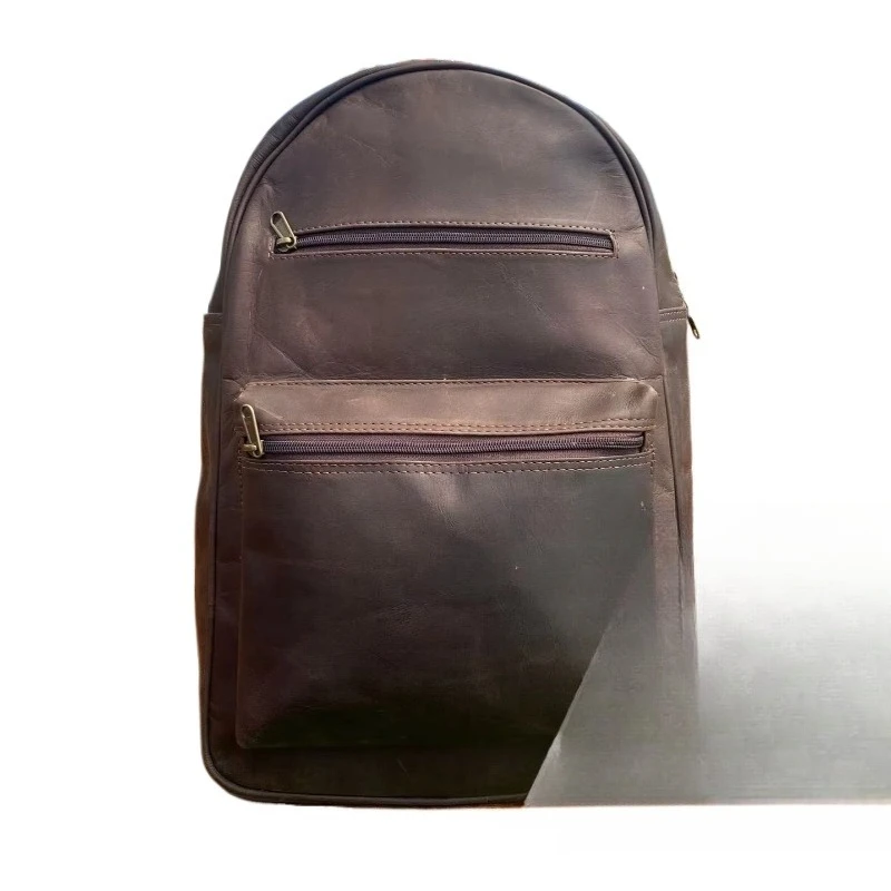 

Vintage leather camping outdoor travel hiking notebook leisure sports backpack men and women backpack