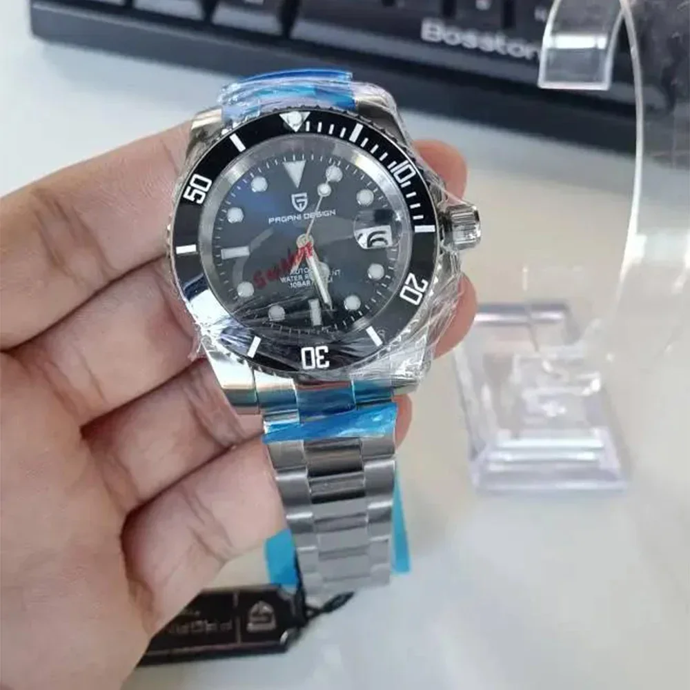 باجاني ديزاين 2025 ساعة ميكانيكية أوتوماتيكية للرجال PD1661 اليابان NH35 الغوص الفولاذ المقاوم للصدأ مقاوم للماء ساعة الياقوت Reloj Hombre