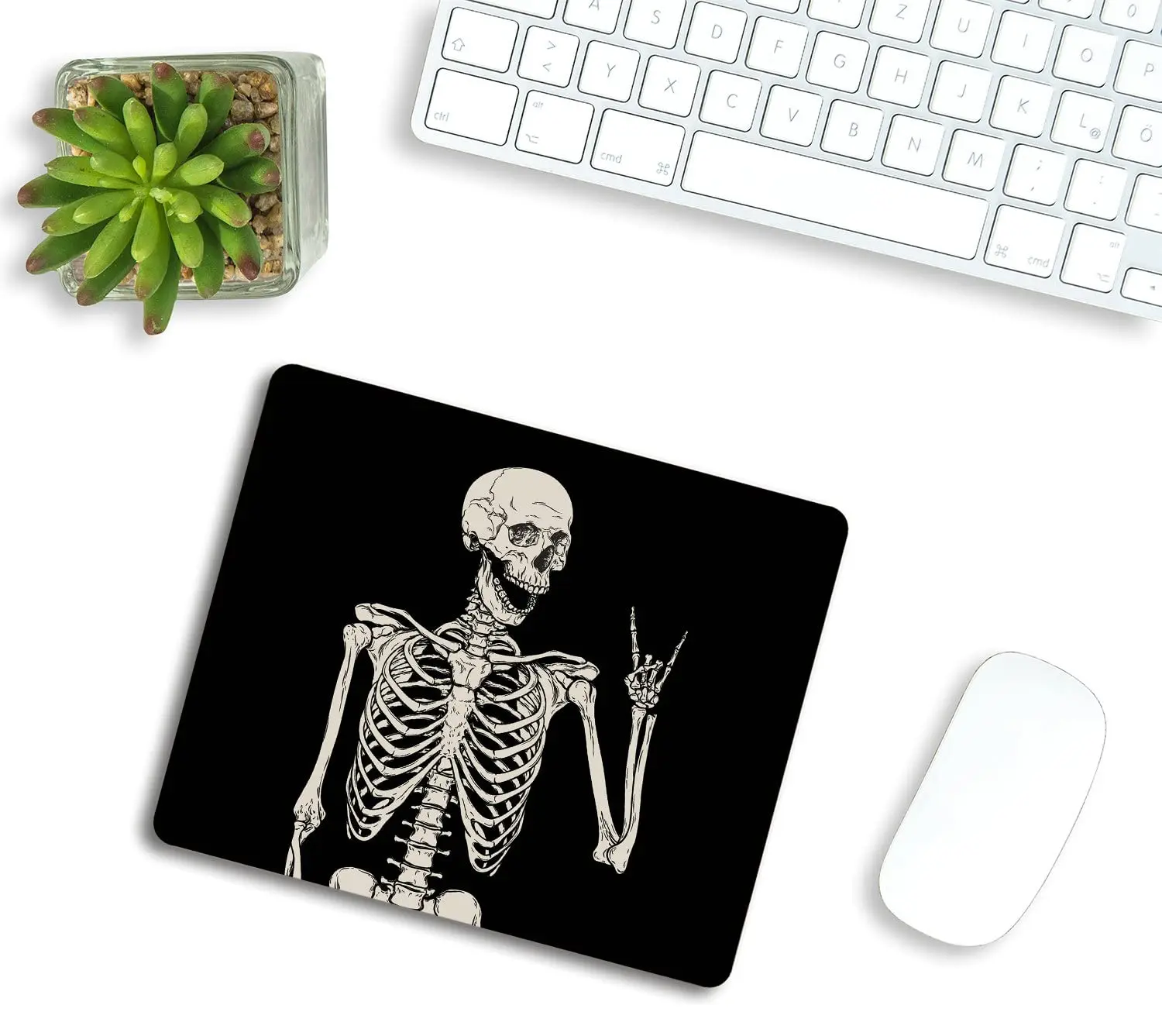 High Quality Funny Skeleton Gaming Mousepad Gamer Mouse Mat Keyboard Mats Desk Pad Mousepads 22x18cm For Computer