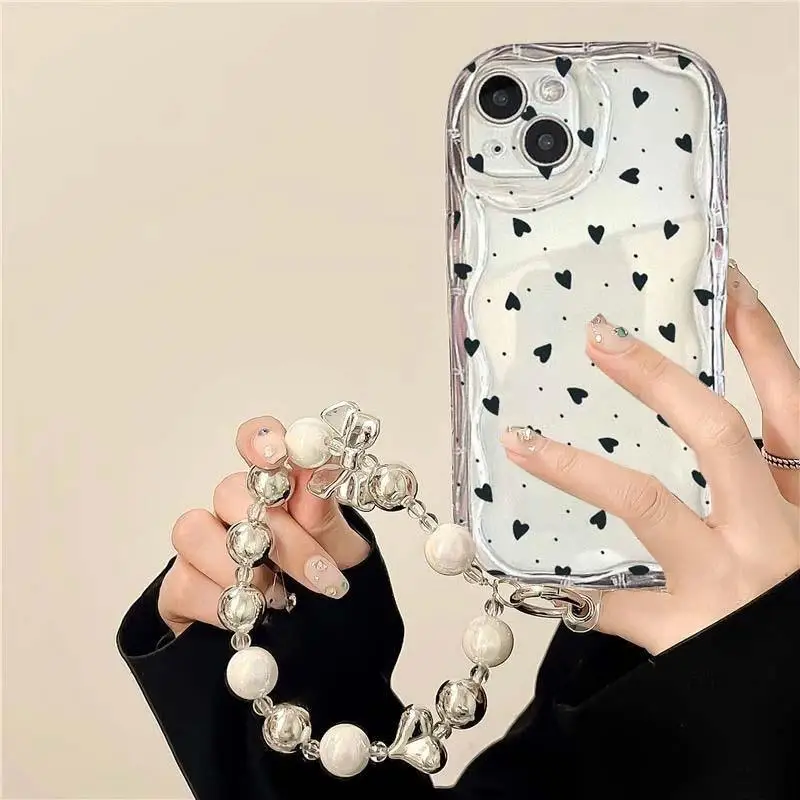 جراب مع سلسلة وسوار لـ infinix note 30 ، 40 ، pro ، 30i ، 40i ، 30 play ، ذكي 8 ، tecno ، spark ، 20 ، 20c