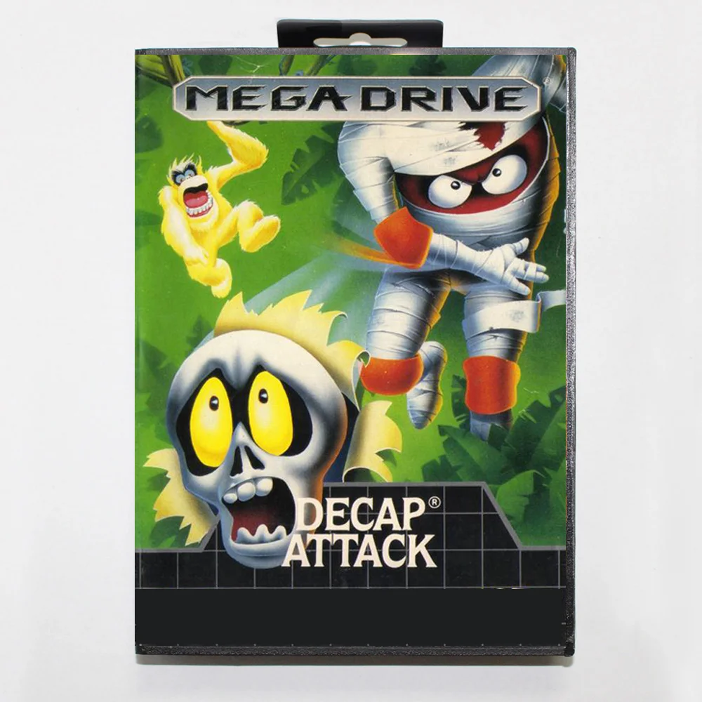 Nova chegada decapattack md cartão de jogo 16 bits br caixa para sega megadrive genesis cartucho console de videogame