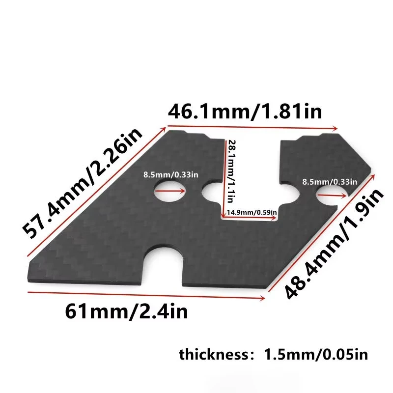 Tamiya TT02 TT-02 1/10 RC Car Carbon Fiber Lower Arm Stopper Plate Kit Off-Road Upgrade Replacement Parts view 6