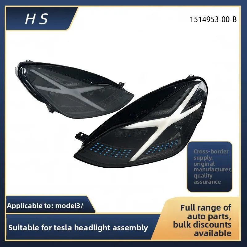Compatible for Tesla MODEL 3/Y Headlight Assemblies 2021-2024 Modified LED Daytime Running Light Turning Lenses