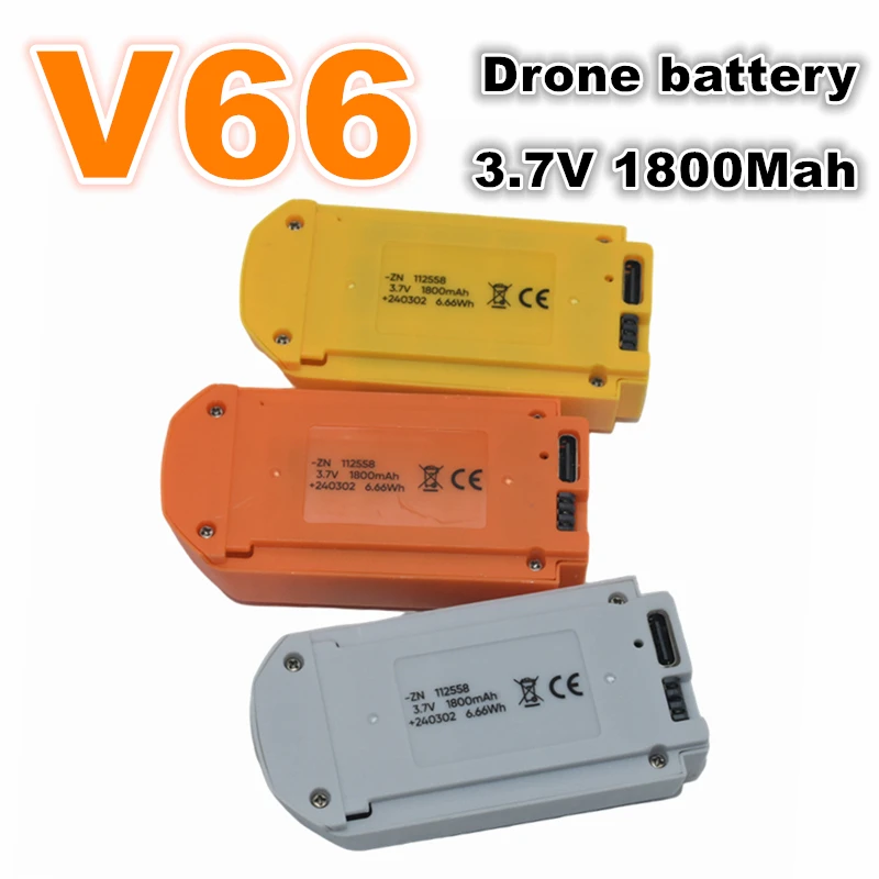 Batería para dron V66 MINI, 3,7 V, 1800 mAh, para cuadricóptero V66 RC, piezas de repuesto para batería