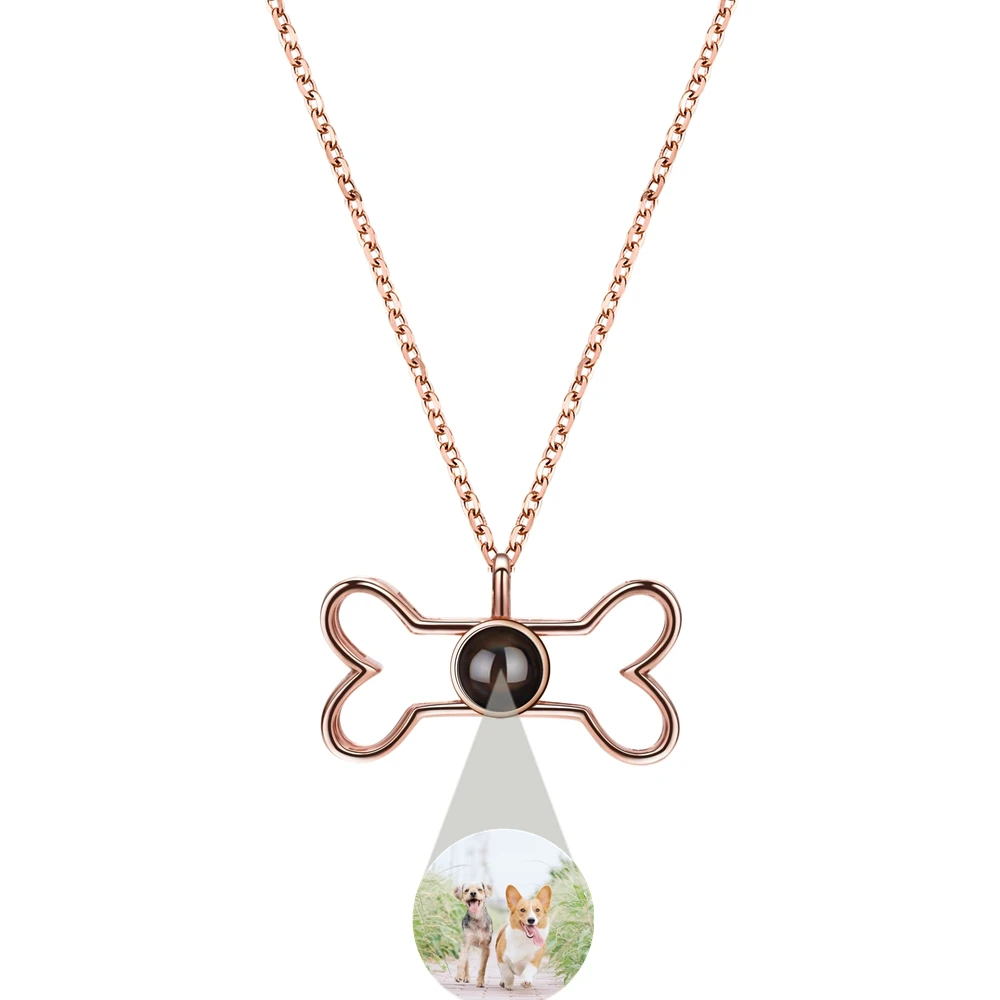 شخصية مخصصة صور قلادة للنساء القط الكلب بات الإسقاط صور سلسلة مجوهرات عيد ميلاد #1