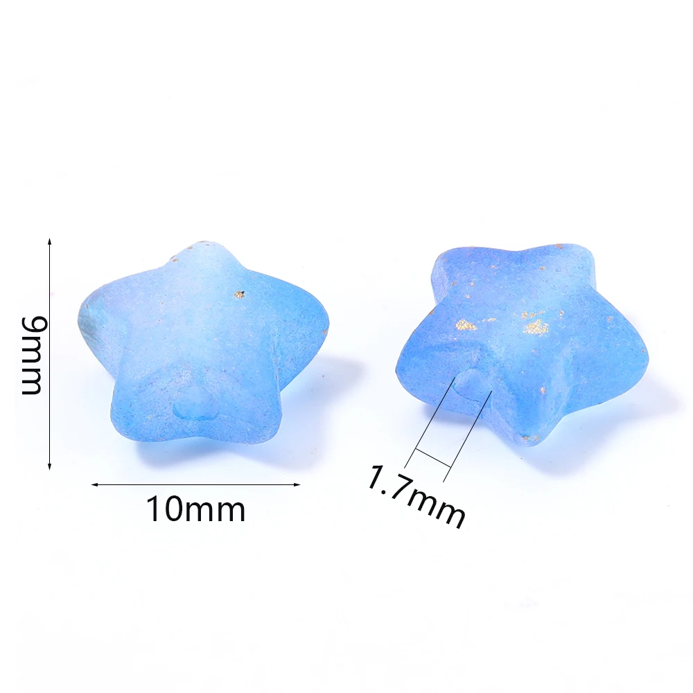 200pcs 9x10mm Star Acrylic Beads Colorful Transparent Loose Spacer Beads For Jewelry Making DIY Bracelets Beading Accessories image 2