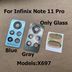 2PCS For Infinix Note 11 Pro Rear Back Camera Glass Lens With Adhesive Sticker Camera Cover Replacement Parts