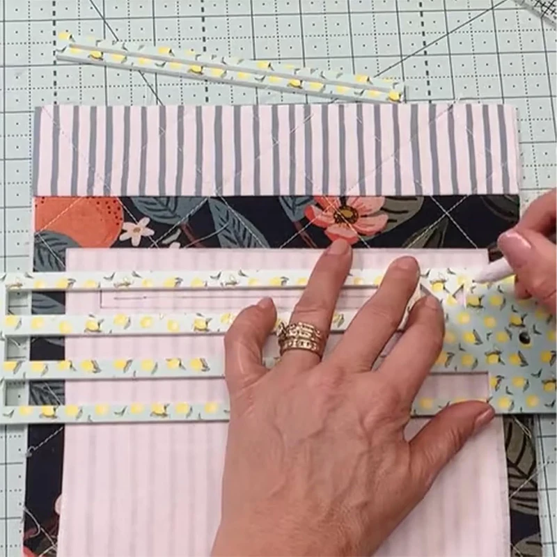Zipper Pocket Template, 7/8/9 Inch Zipper Making Templates With Hole To Hang, Acrylic Zipper Pocket Template Set For Sewing Bags