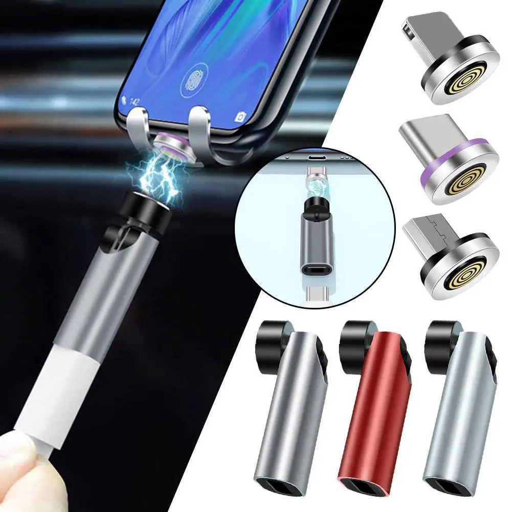 

Magnetic Adapter 540 Degree Rotation Micro USB Charging Type C Phone Charger For IPhone14 13 11 12 Pro Max F3N2