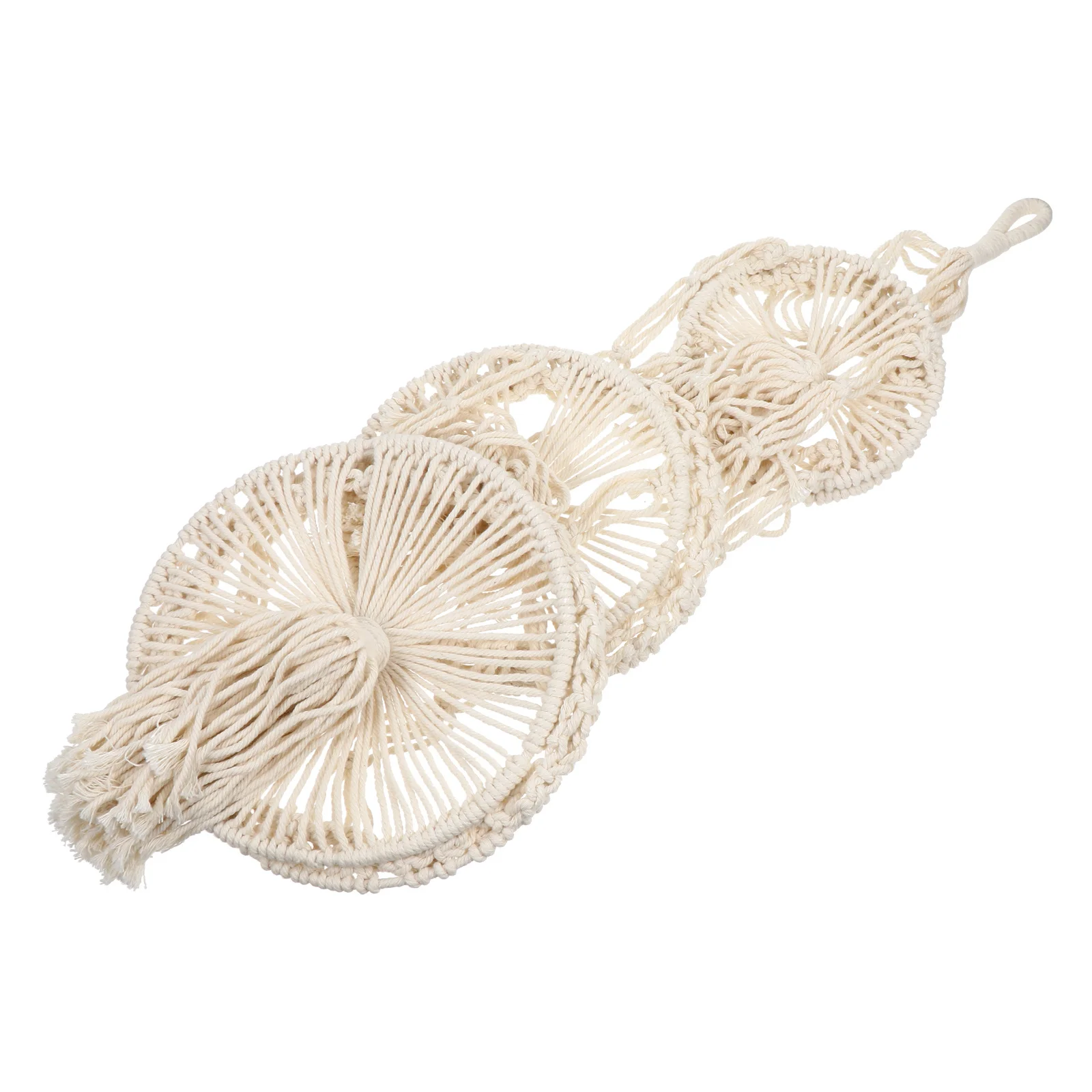 

Three Tier Net Bag Flowerpot Net Flowerpot Cotton Rope Bag Woven Cotton Rope Durable Plant Holder Garden Decor