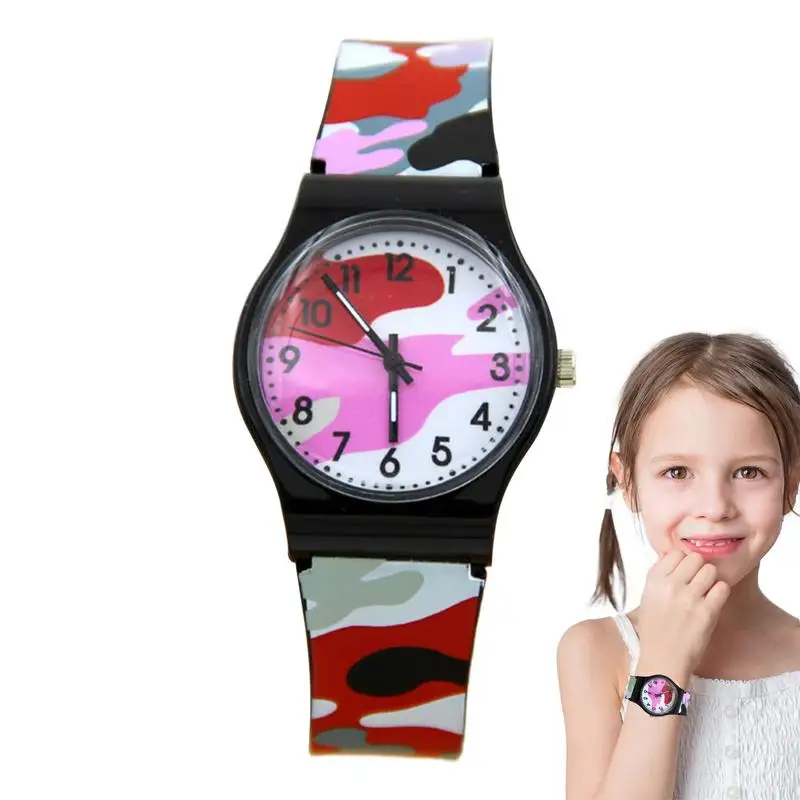 

Childrens Quartz Watch Waterproof Camouflage Child Quartz Wristwatch Sports Outdoor Wristwatch Fun Learning Timepiece Teaching