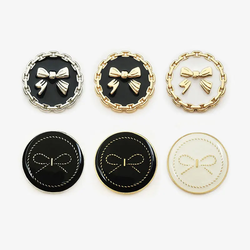 6Pcs 15mm-25mm Metall Knopf Für Kleidung Luxus Designer Gold Dekoration Nähen Knöpfe Handgemachte DIY Frauen mantel Zubehör – Detail 1