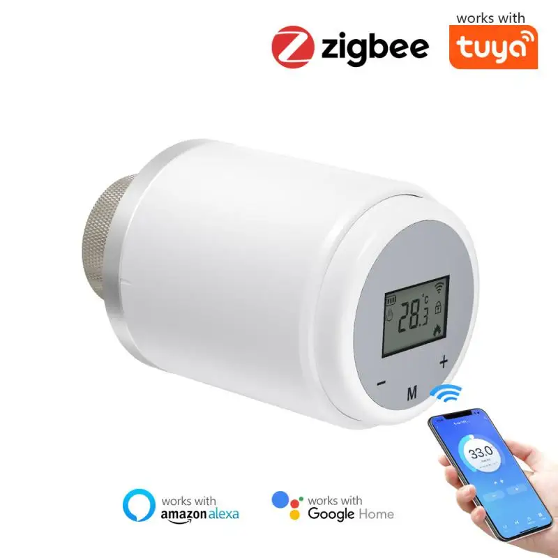 

Tuya ZigBee WIFI Smart Thermostat TRV Thermostatic Radiator Valve Actuator Temperature Controller Support Alexa,Google Home