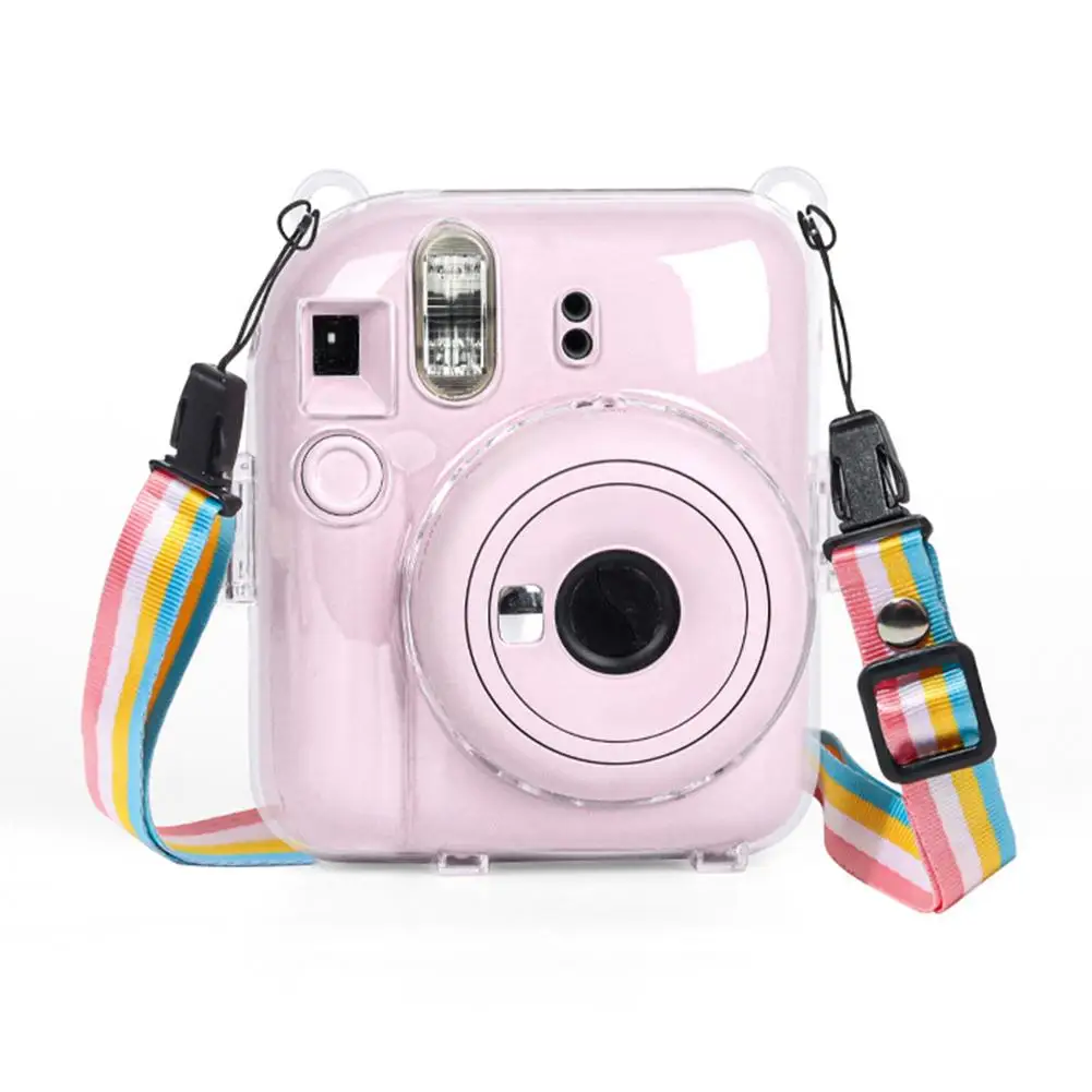 Clear Camera Case For Instax Mini 12 Camera Storage Bag With Shoulder Strap Dust-proof Anti-scratch For Instax Mini 12 Accessory