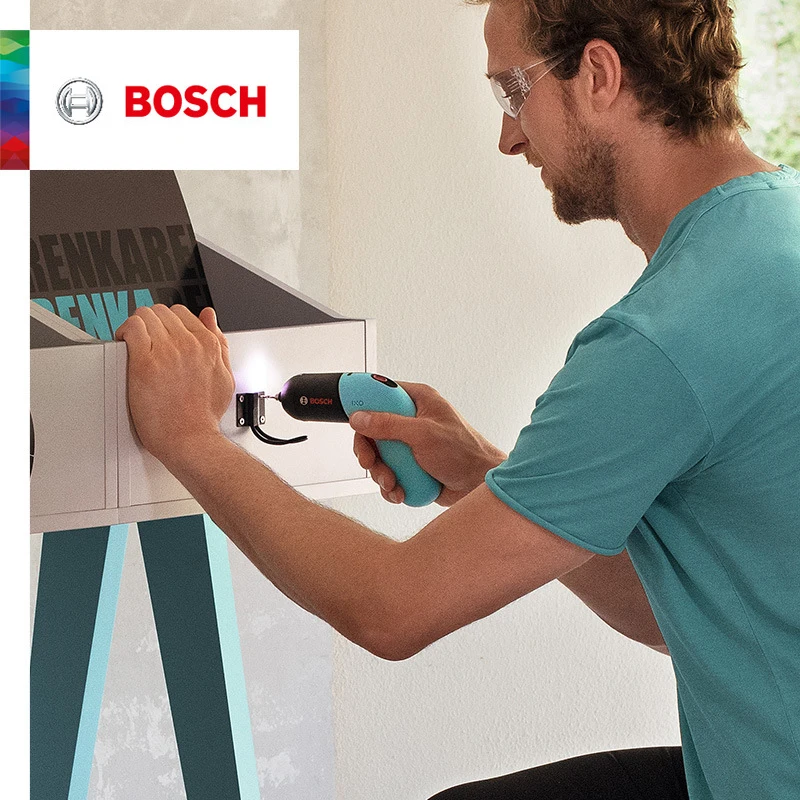 Bosch IXO6 Portable Electric Screwdriver Home Office DIY Multi-Tool USB Charge Cordless Hand Drill Gardening Set Tool with Case