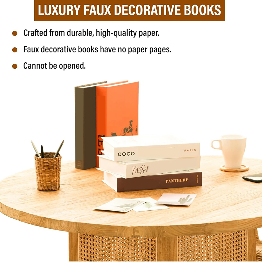 7 livros decorativos dos pces livros falsos para a decoração da casa, livros estéticos para a decoração do quarto, mesa de centro, sala de estar, formal, estante do livro,