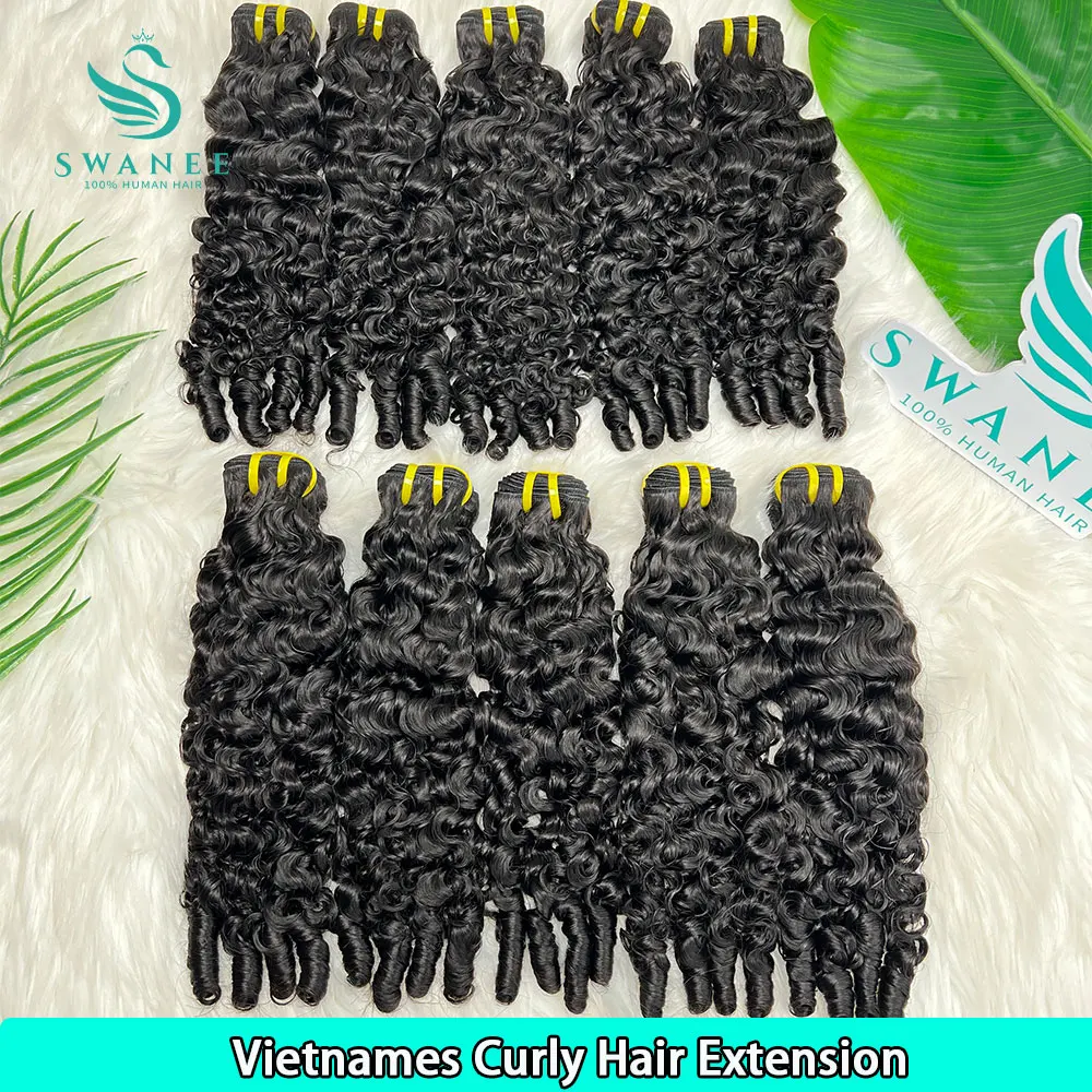 Burmese Pix Curls Human Hair Bundles Deals Vietnamese Raw Human Virgin Hair Weave Bundle Ocean 3C4A Spiral Curly Hair Bundles