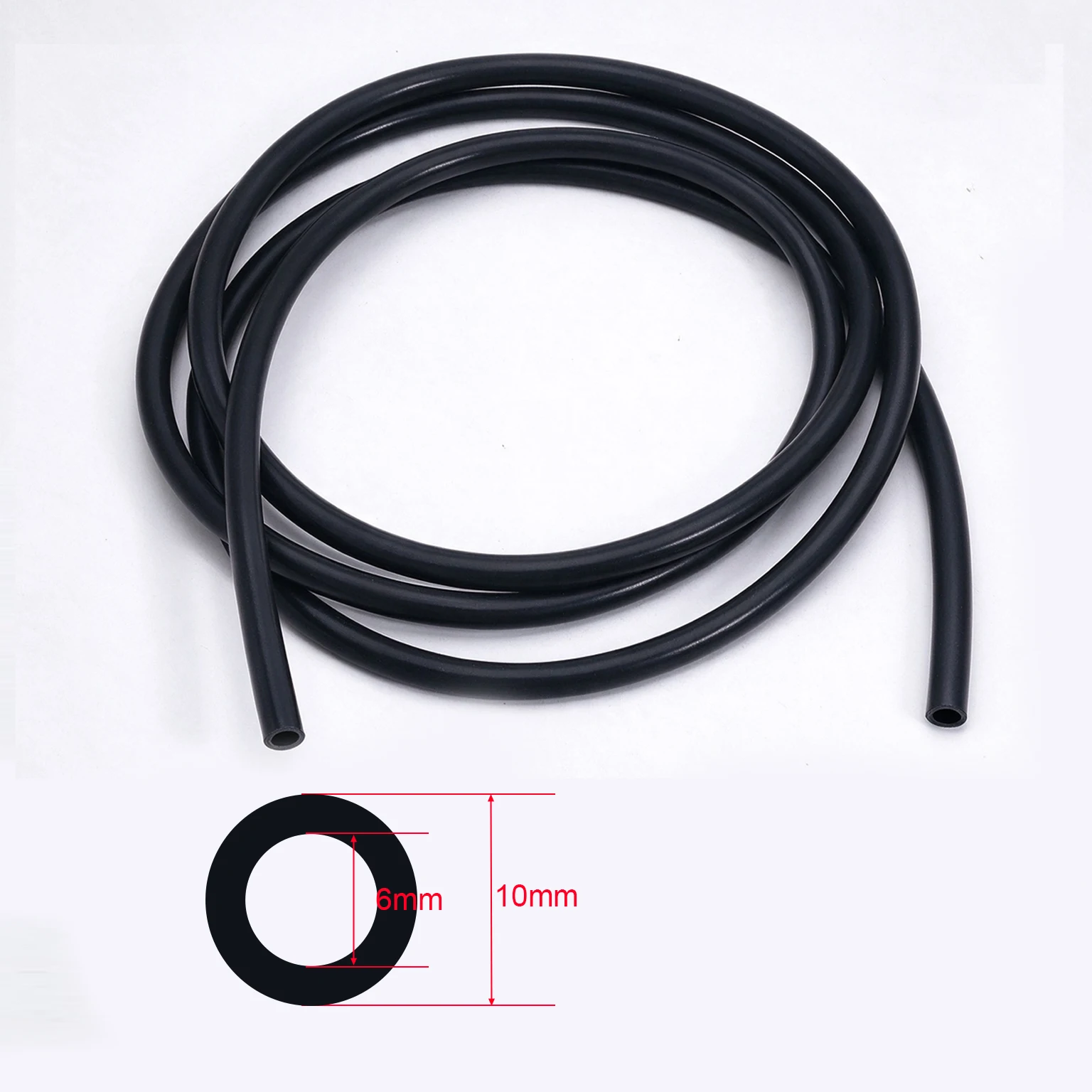 Black Silicone Water Cooling Hose 6×10mm, Flexible Soft Tubing for PC Liquid Cooling, GPU Cooling and Custom Water Cooling Syste