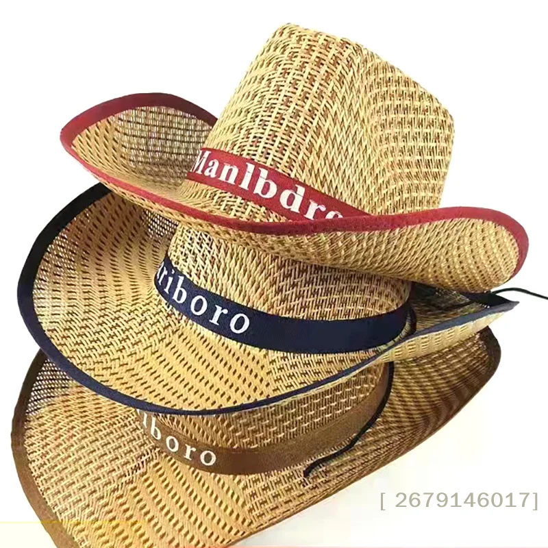 {YY26} Outdoor Fishing Breathable Straw Hat Unisex Western Cowboy Summer Beach Sun Protection Hat For Construction Sites〔YY26〕