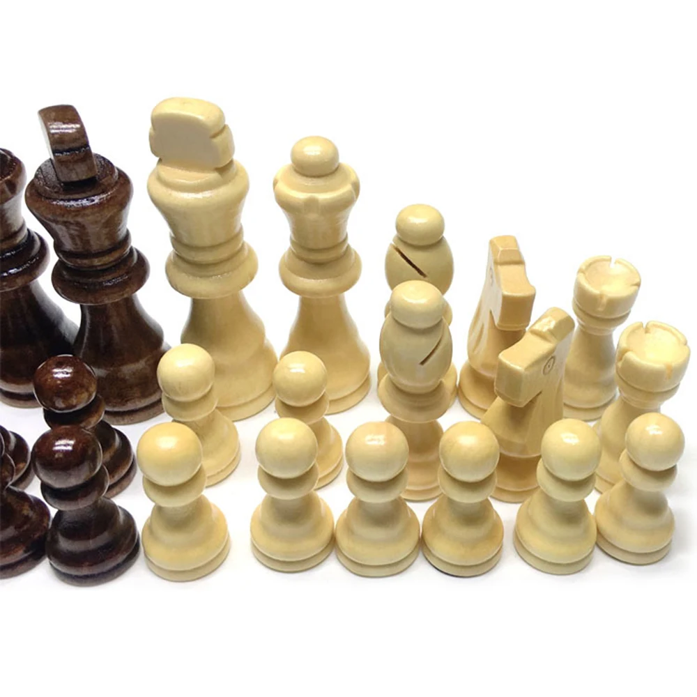 32pcs International Chess Pieces Wood Chess Game Replacement