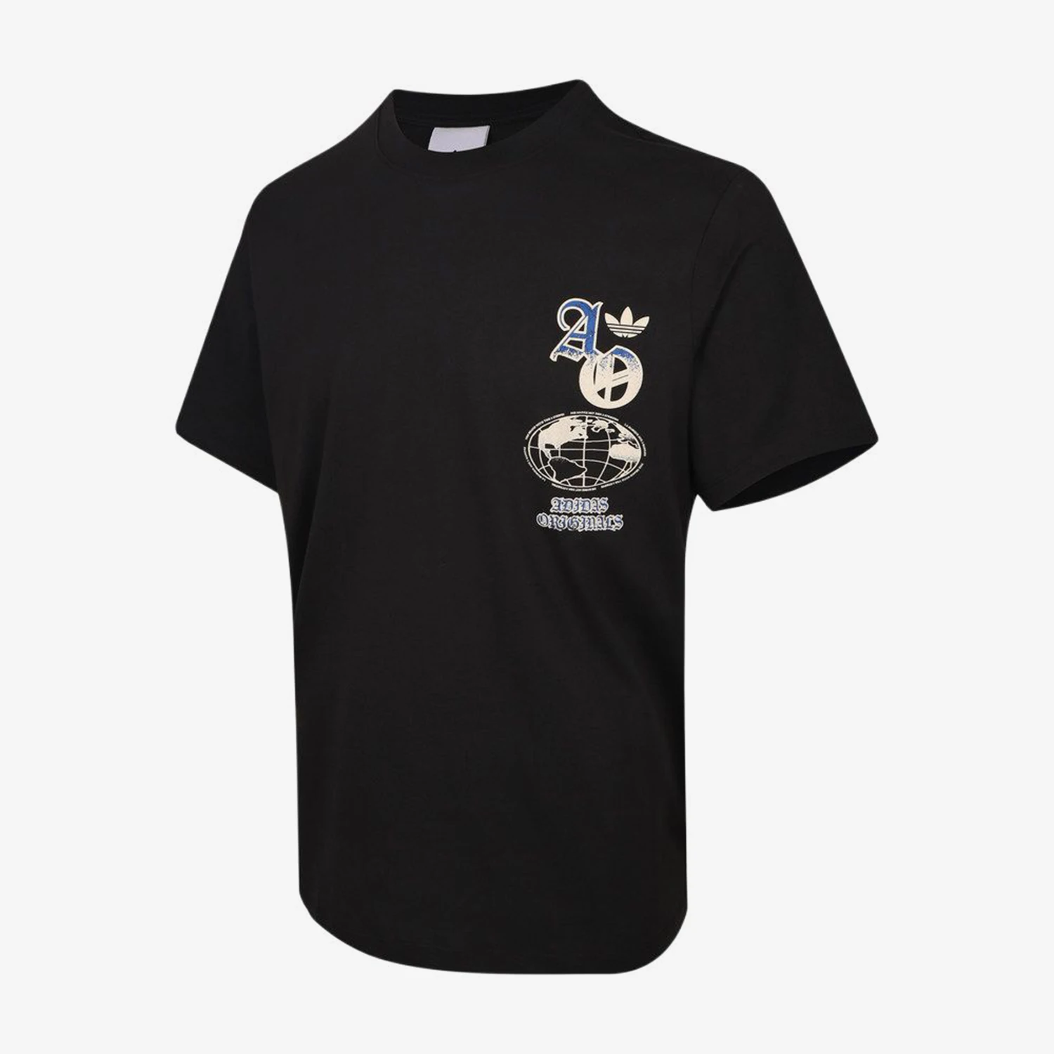 adidas-genuine-clover-new-men's-black-simple-round-neck-short-sleeved-t-shirt-kg6336