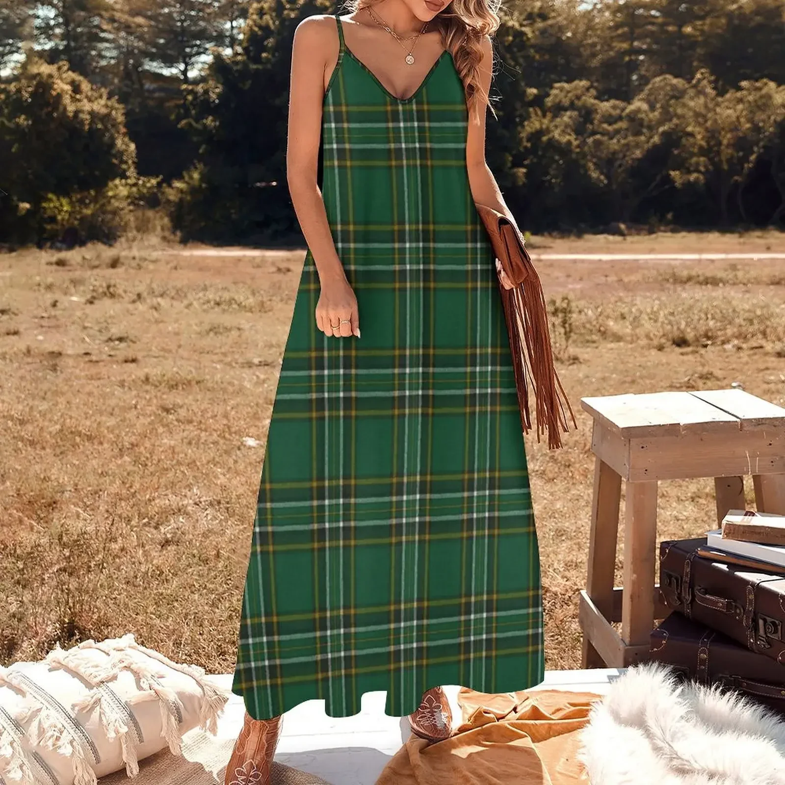 Irish National Original Tartan Sleeveless Dress dress for women 2024 women clothing 2024 new arrivals Dress