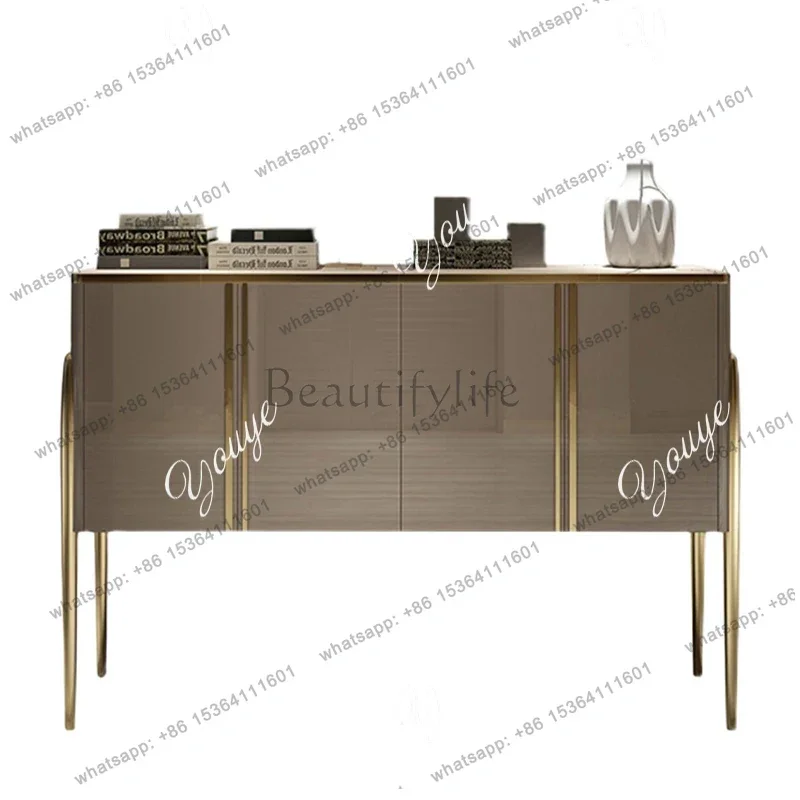 YJ  Simple modern entrance door facing the entrance shoe cabinet integrated light luxury style solid wood decorative  cabinet