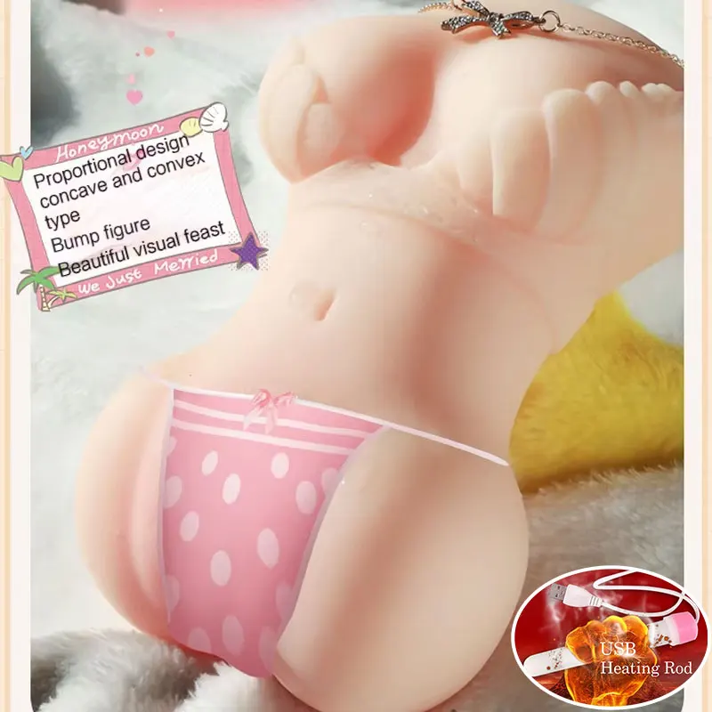 Portable Small Sex Doll Male Masturbator with Realistic Boobs Ultra Soft Stretchy Vaginal Sex Dolls Torso Adult Sex Toys for Men