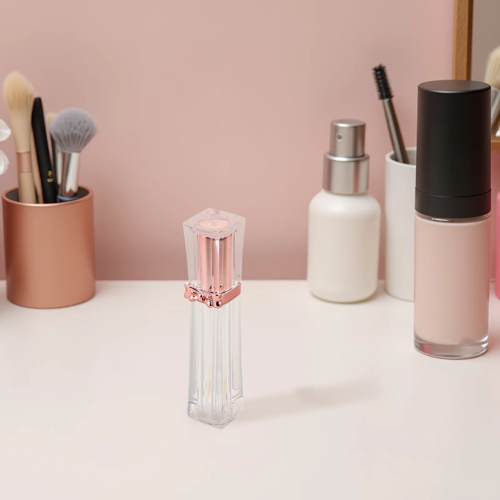 

8Pcs 35ml Transparent Lip Gloss Tubes Cute Empty Bottles with Brush Applicator for DIY Makeup Stylish Portable