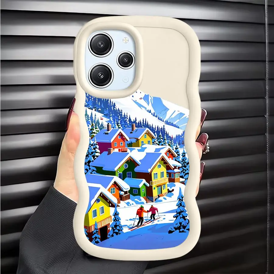 حافظة ثلج شتوية لطيفة لهاتف Xiaomi Redmi 10A A5 A3 13C 12C 9C A1 + A2 Plus 14C 9T 10C غطاء هاتف ناعم #6