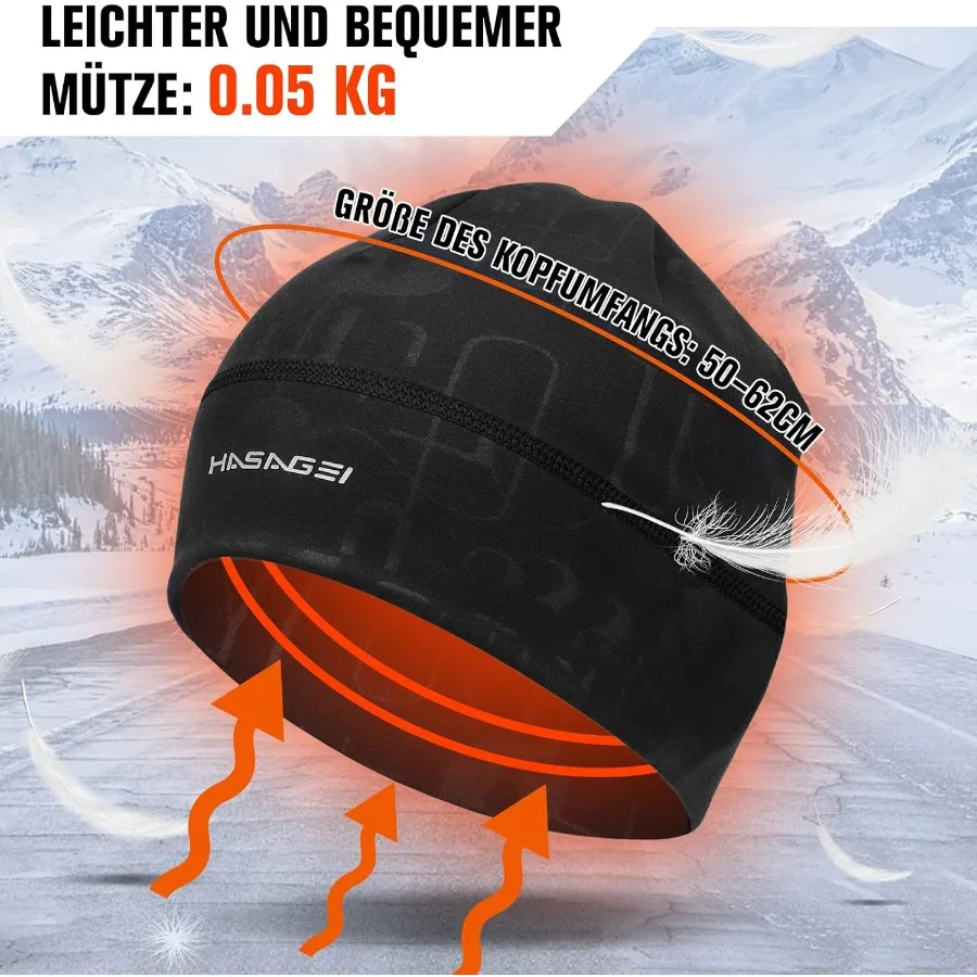 قبعات الجمجمة بيني للرجال والنساء قبعة الجري الحرارية المرنة المقاومة للرياح قبعة ركوب الدراجات خوذة بطانة قبعة صغيرة ناعمة #4