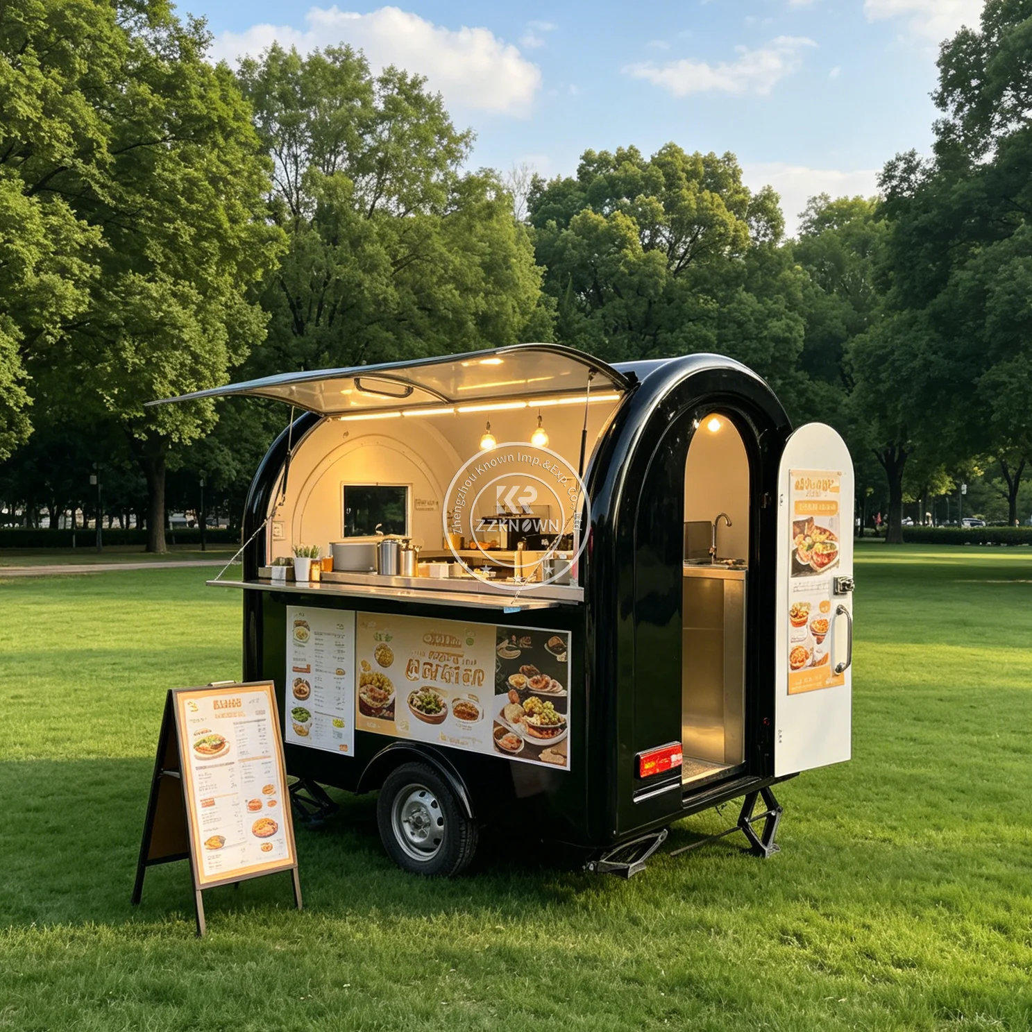 Street Catering Food Truck Mobile Restaurant Pizza Sandwich Coffee Truck Street Ice Cream Food Trailer With Equipment
