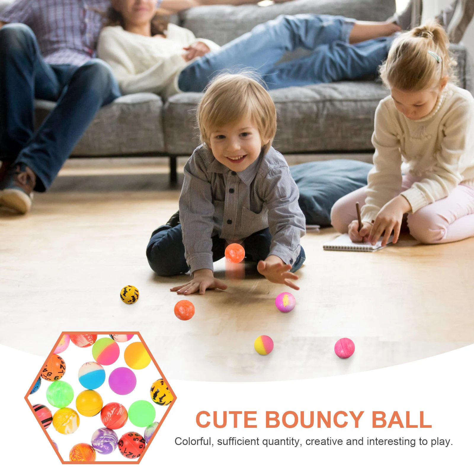 30 Pcs Bouncy for Kids Jumping Rubber Play Eco Friendly Outdoor Toy Child Gift Birthday Children's Day Operated