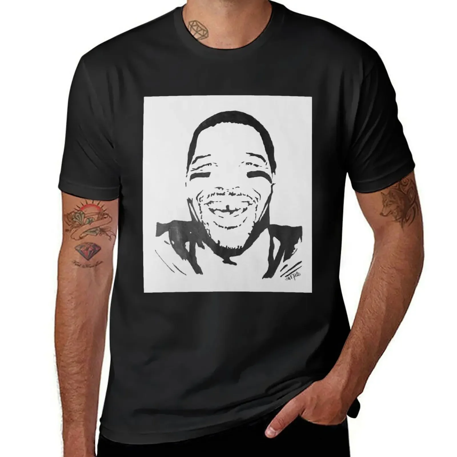 

Michael Strahan Portrait T-Shirt tops new gifts and t-shirts luxury t-shirt funny t shirts for men