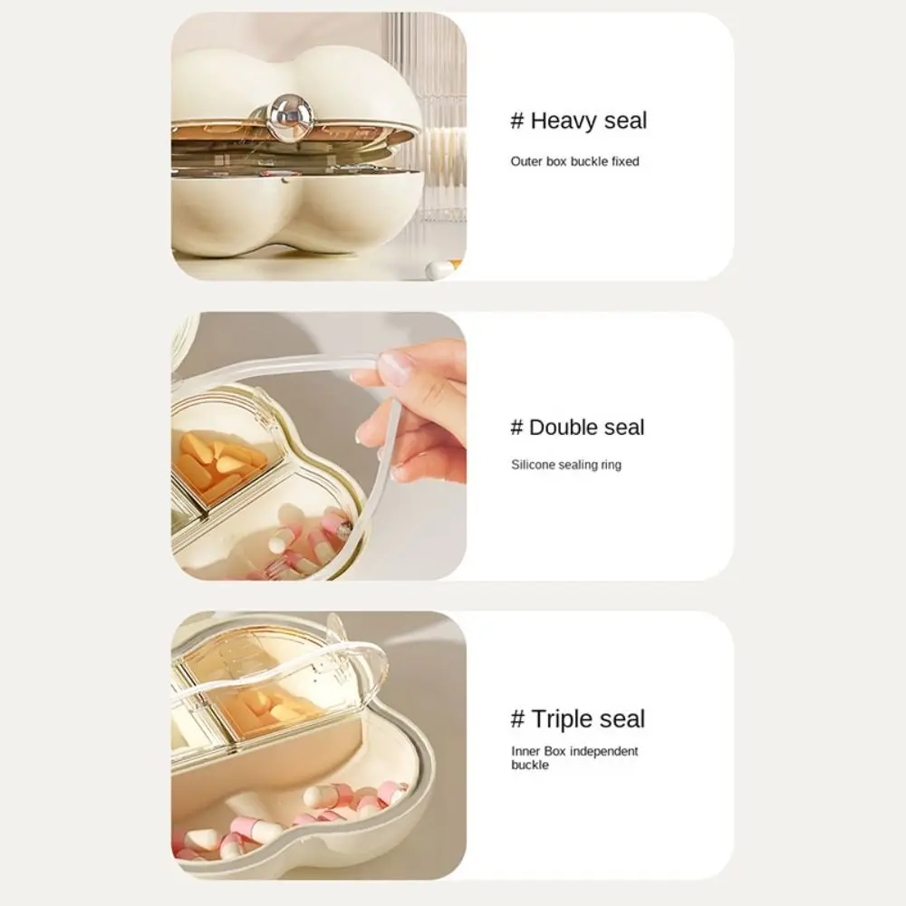 

Pocket 7 Grids Pill Storage Box Weekly Dispensing Pill Case Moisture-Proof Plastic Medicine Box Travel