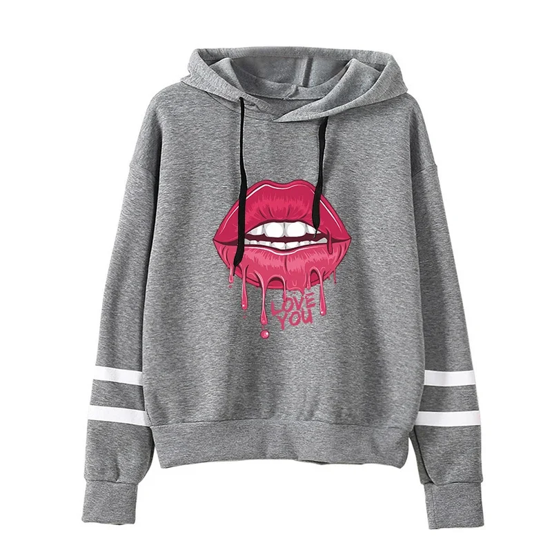 Jogging Women\'s Hoodie Pullovers Sweatshirt 2024 New Woman Clothing Hot Sales Fashion Printing Striped Daily Style Versatile