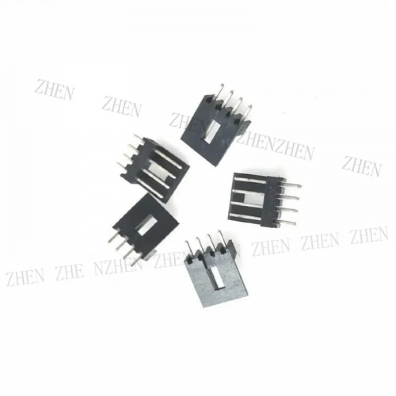 Y Y 10pcs PC 4Pin FDD Floppy Male Plug Socket DIY Terminal 2.55mm Space black