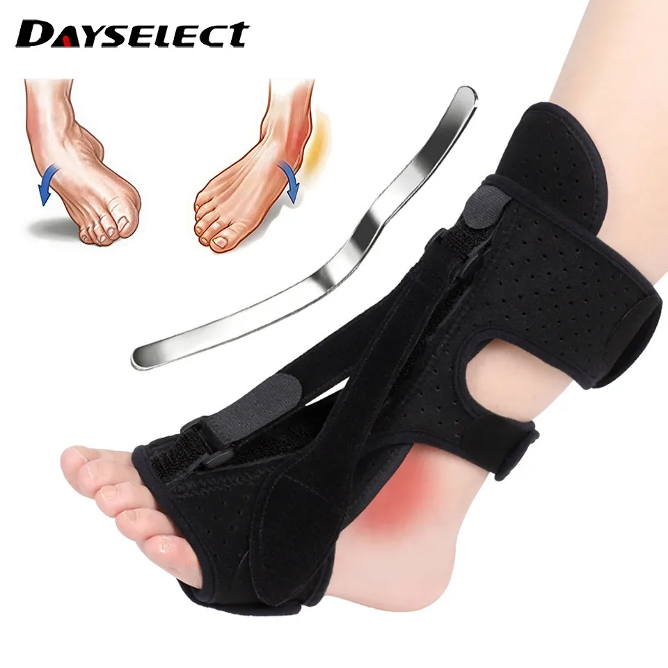 1Pcs Foot Drop Correction Device Foot Support Adjustable Tri-Band Ankle Orthosis Brace Foot Drop Correction Support Splint