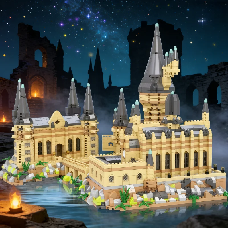 

Набор строительных блоков «Волшебный замок», классический набор для сборки архитектурной модели по мотивам фильмов, развивающая STEM-игрушка в подарок для детей, взрослых и фанатов