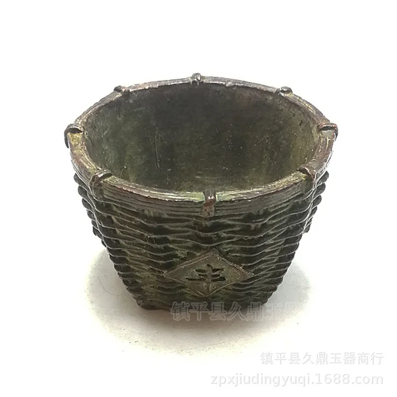 Antique Miscellaneous Items: Food Basket, Small Ornament, Home Decorative Copper Craft