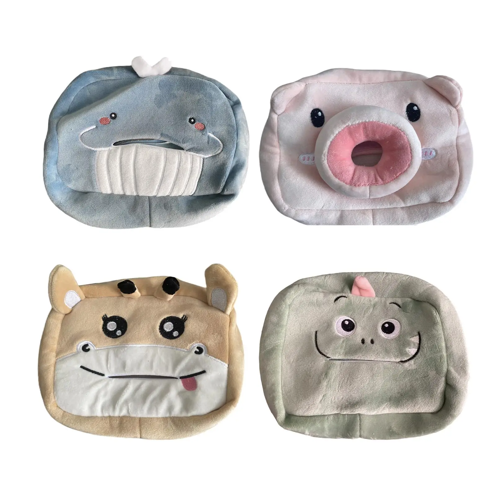 Portable Car Tissue Box Plush Sun Visor Napkin Holder Pouch Tissue Dispenser