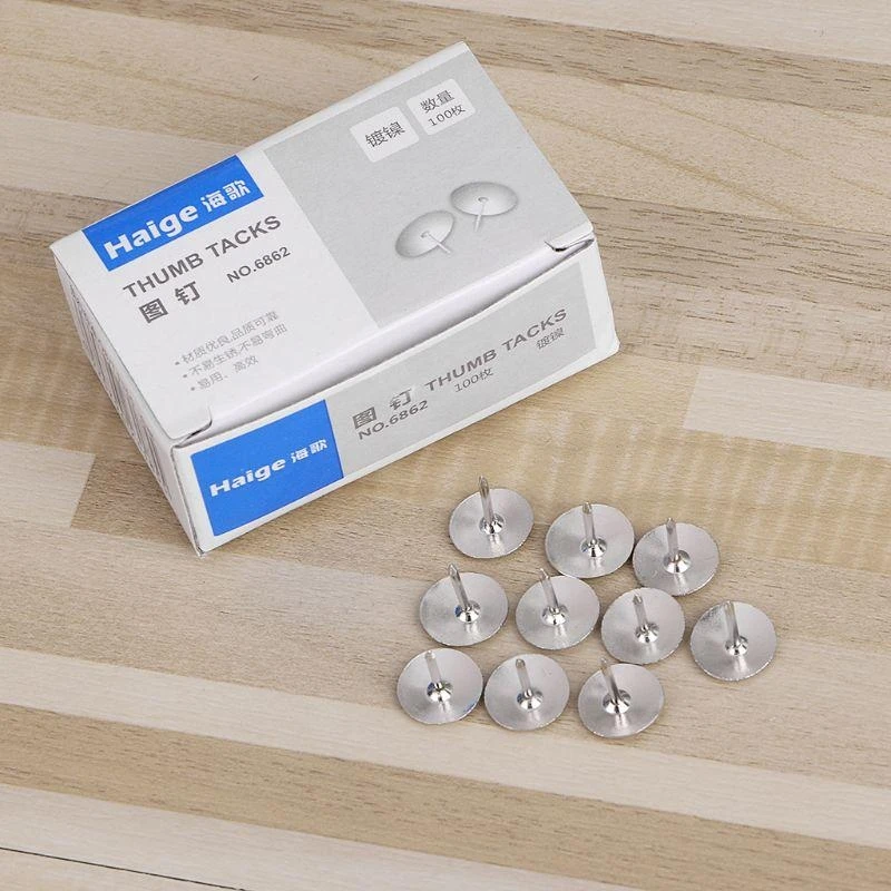 إبهام المعادن ل pushpin الإبرة الصلب الحادة لإشعار علامات لوحة الفلين 8