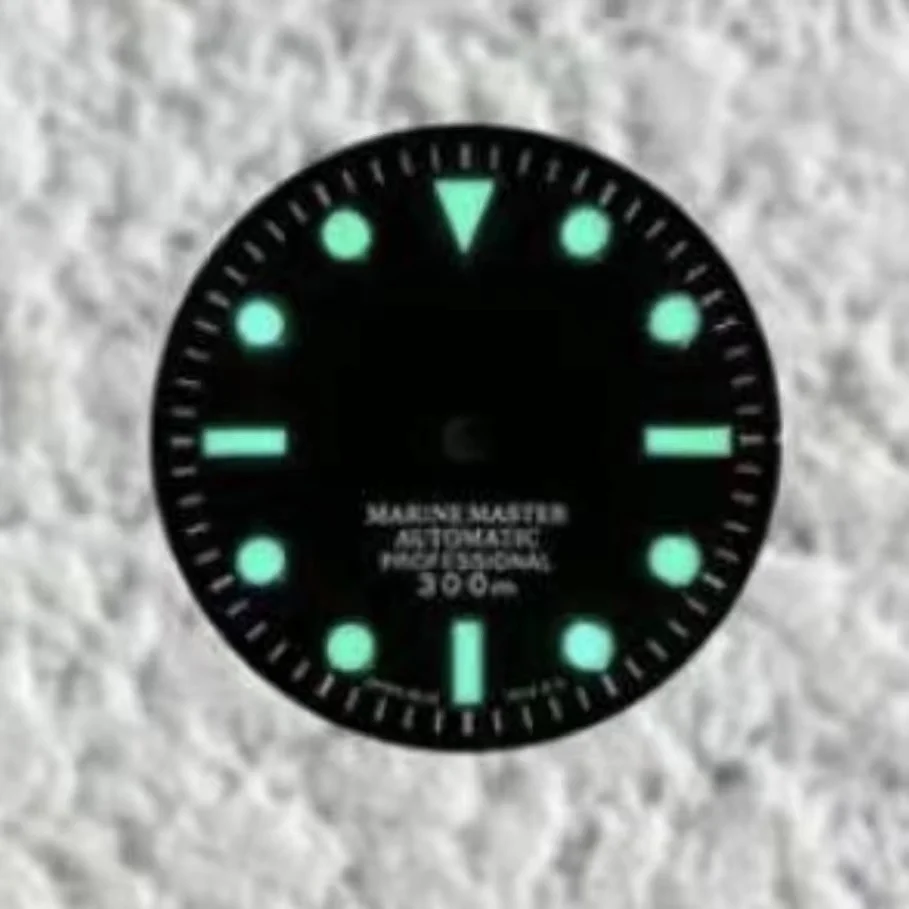 28.5mm NH35 s logo Dial Watch s Dial Hands S Dial Green Luminous Face Parts for SUB NH35 NH36 Movement Watch Accessories