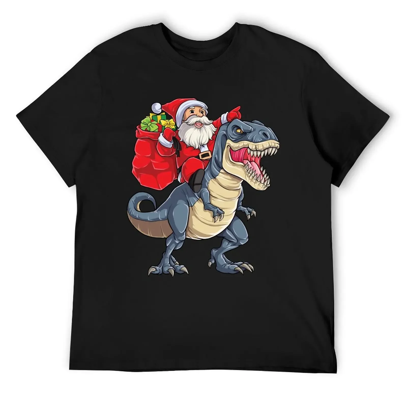 

Santa Riding Dinosaur T rex T Shirt Christmas Gifts X-mas Kids Boys Girls Man Women T-Shirt blue lock t shirts men